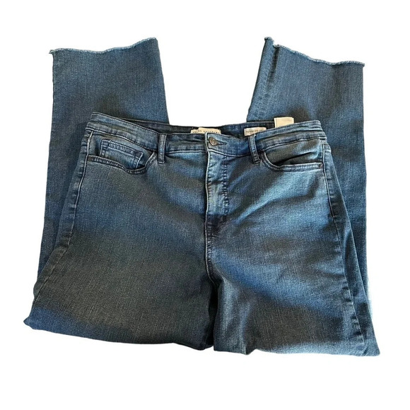 Social Standard Denim - Social Standard by Sanctuary women's size 14, high rise crop straight, raw hem